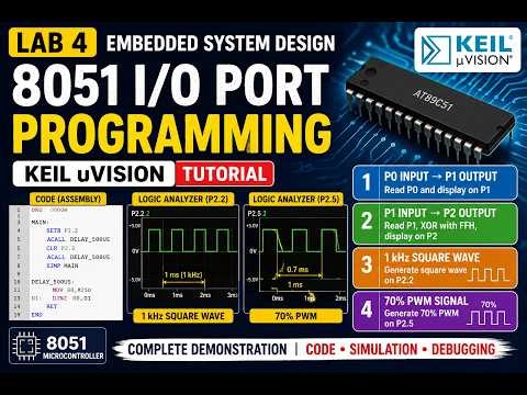 Embedded System Design Lab 4 | 8051 I/O Port Programming