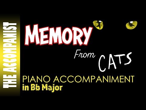 Memory (Cats) Piano Accompaniment | Karaoke with Onscreen Lyrics in Bb Major