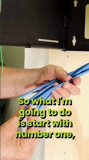 Dressing Ethernet Cables Into a Patch Panel! #shorts