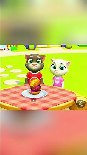 The Stinky Sock Burger for Tom and Angela 🍔🧦 #mytalkingtomfriends #funny #gaming