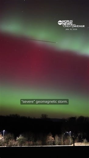 NOAA has issued an alert for a "severe" geomagnetic storm that could give Americans as far south as Alabama a glimpse of the northern lights. David Muir has details. https://abcnews.link/UA46r4L | ABC World News Tonight with David Muir