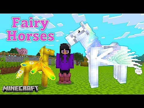 Breeding FAIRY HORSES in Minecraft / 1,000,000 Horses add-on
