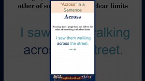 Across meaning | Across in a Sentence | Most common words in E...