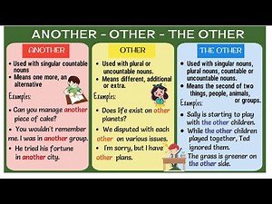 Another - Other - The Other: What's the Difference?