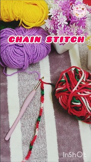 How to Crochet a Chain Stitch | Left-Handed Beginners Tutorial #shorts #crochet #crocheting