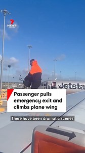 There have been dramatic scenes out of Melbourne Airport. #jetstar #airport #melbourne #sydney #airport #plane #wing #tradie #7NEWS | 7NEWS Sydney