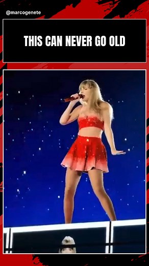 Taylor Swift mesmerizing the crowd in a stunning color-changing dress—does her magic ever get old? ✨🎤💃 #TaylorSwift #Iconic #ErasTour | Travis x Taylor Fans United
