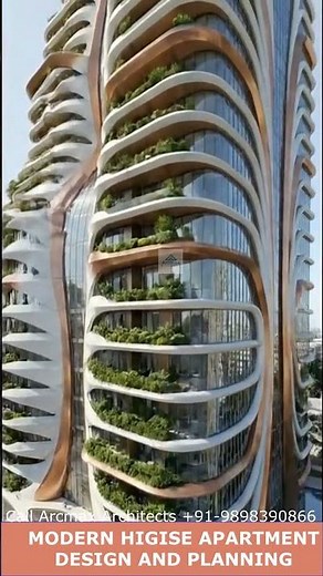 Ultra Premium Apartment Architecture Design | Futuristic Façade & Nature Integrated Elevation Design