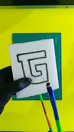 Foam Cutting ✂ Letter E - Japanese Style , #asmr #cutting foam #styrofoam #satisfying #diy