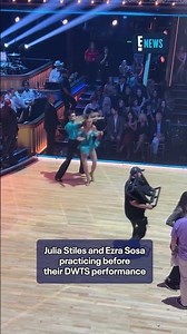 Julia Stiles and Ezra Sosa are locked in ahead of their #DWTS performance.