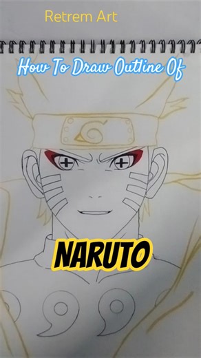 Naruto Outline Tutorial 😛. #shorts #naruto