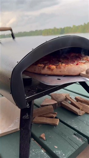 Wood-Fired Taste, Gas Control 🔥⁠ Bertello SimulFIRE 16" Pizza Oven #shorts #cheese #pizza