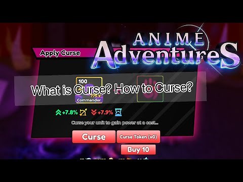 What is Curse? How to Curse? In Anime Adventures and Auto Buff erwin Explained.