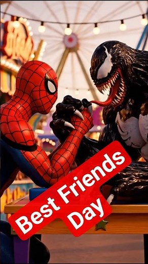 Venom & Spider-Man: Best Friends for a Day 🎡😂 #shorts