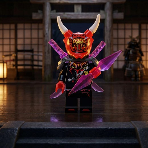 Oni Mask of Vengeance | Ninjago Red Mask | Villain Minifigure | Season 8 | Building Block Toy | Lego Compatible | Unique Fans Gift - Etsy