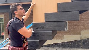 4.7K views · 54 reactions | Today we get through all the details it takes to build this modern staircase with glass rails. | Wood Bully | Facebook