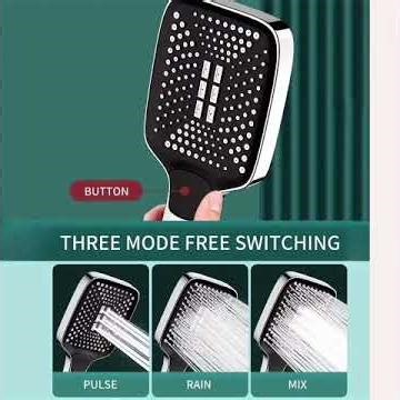 Adjustable Shower Head – 3 Mode Rainfall High-Pressure Showerhead #shower