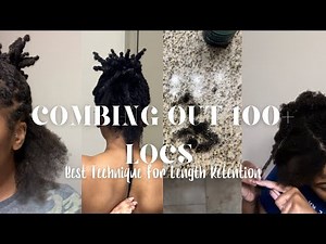 COMB OUT LOCS IN 10 MINUTES & RETAIN LENGTH | Healthy Results & Healthy Hair