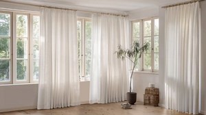 LANTIME Navy Blue Privacy Drapes 102 inches Long, Pinch Pleated Linen Fabric Window Curtains, 26" W x 102" L,2 Panels