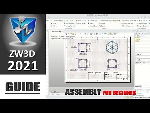 ZW3D 2021 Drawing Projection Guide Basic Tutorial For Beginner