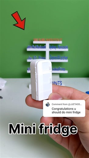 3d printed MINI FRIDGE #3dprinting #3dprinted #viral #fypシ #foryou
