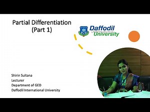 Partial Differentiation (Part 1)