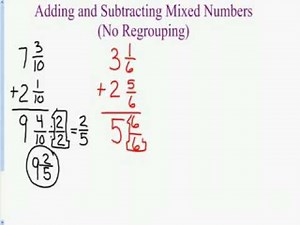 Adding and Subtracting Mixed Numbers