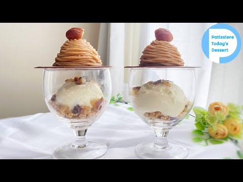 簡単！10分でできるモンブランパフェ！Montblanc parfait