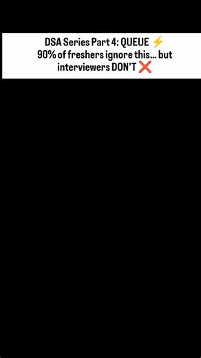 ThisTechGirl on Instagram: "🚨 DSA Series Part 4 is here – QUEUE! 🚨 Most students sleep on Queue, but guess what? Interviewers LOVE asking it. If you miss this, you’re literally handing your job offer away. 💔 Here’s why Queue matters: ⏳ Real-life analogy: Waiting in a line at McDonald’s – First In, First Out (FIFO) 🍔 🔑 Mastering Queue = ace system design & problem-solving rounds 💻 Every coding interview has at least 1 Queue-based question ⚡ Most Asked Interview Question: 👉 “Implement a Que