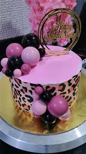 I Made Cheetah Print Aesthetic Cakes #cake #shorts #bakingshorts