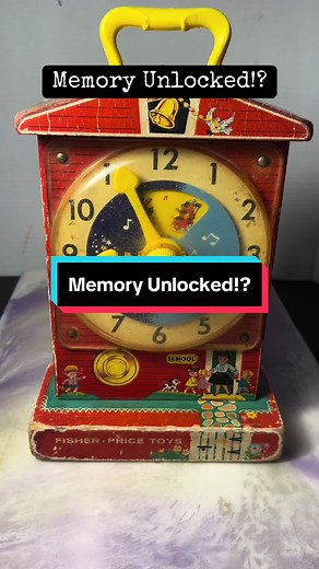 Vintage Fisher Price Music Box Teaching Clock Sounds