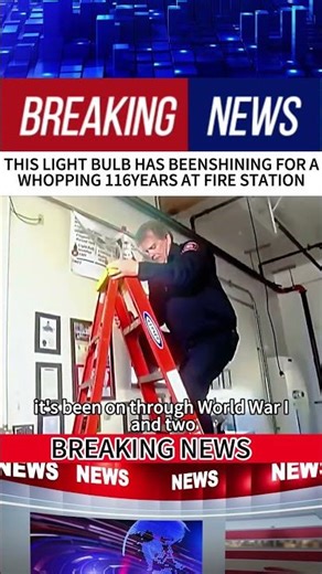 THIS LIGHT BULB HAS BEENSHINING FOR AWHOPPING 116YEARS AT FIRE STATION #news #breakingnews #foryou
