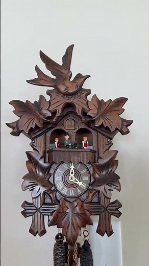Vintage German Cuckoo Clock with Dancers & Music 🎵🕰️