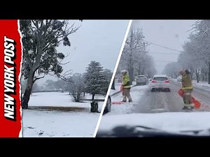 Rare 15 inch snowfall stuns Australian town in once-in-a-lifetime winter blast