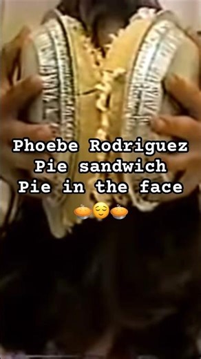 Pie in the face pie sandwich to Phoebe Rodriguez #pieintheface #piethrowing #piesandwich #womanpied