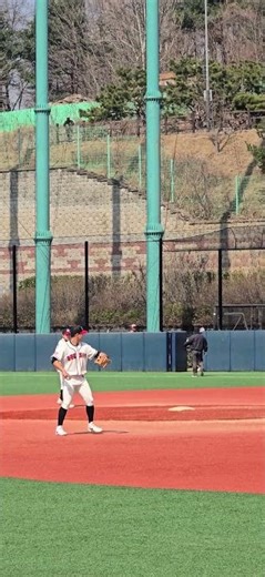 덕수고등학교 야구부 유격수 No.6 선수 수비 1루 송구 영상 x 2026 선수촌병원장기 서울특별시 춘계 야구대회 현장체크