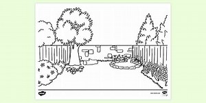 Printable Garden Colouring Page
