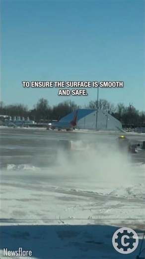 Airport Snow Removal in Action – The Ultimate Runway Clean-up! (Timelapse)❄️✈️