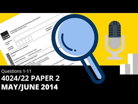 O-Level Math D May June 2014 Paper 2 4024/22