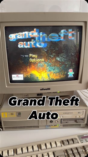 Grand Theft Auto on the olivetti M4 modulo P133 S Personal Computer. Pentium 133Mhz, 16MB RAM, Creative Soundblaster 16 & Roland MA-8 Speakers. #ilovemyolivetti #olivrea #olivetti #oldcomputer #retrocomputer #retrocomputing #nostalgia #Hobbyist #retrogames #retrogamer | Olivrea