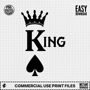 King of Spades Digital PNG, Card Game Graphic, Crown Art, AI Generated Image, Printable Art, Wall Decor, Graphic Design Resource - Etsy
