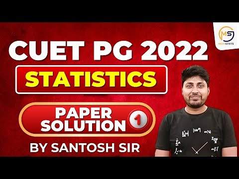 L60 CUET 2023 | CUET PG 2022 Statistics Solution (Part-1) | Mathstats @8810409392