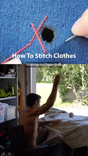 Michael Atkinson on Instagram: "How To Hand-Stitch Clothes 🪡 ⭐️ Link and credit for Star-Shaped Pattern and Back-Stitch in bio. 🤵‍♂️ The tux is a long story. Basically I hate the waste of buying one-off clothes for events so I made my own. 🧵 I use other stitches too but back-stitch is my go-to, because it’s strong and simple. #mansewing #handsew #getitintoya"