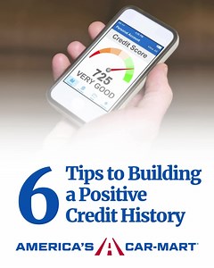It’s Get Smart About Credit Day!✅ Ready to boost your credit and take control of your financial future? 👉Start with our 6 tips for building a strong credit history—like making on-time payments and managing credit wisely. Your credit matters. Let’s make it work for you. Learn more. https://bit.ly/3IB6qFn #GetSmartAboutCredit #CreditTips #FinancialWellness #SmartMoneyMoves #AmericasCarMart #KeepingYouOnTheRoad | America's Car-Mart