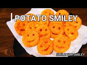 Potato Smiley Recipe | Emoji Fries | Homemade Potato Smiley | Easy Evening Snacks | Karthis Cooking