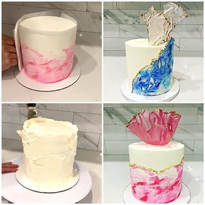 467K views · 7.7K reactions | Marble cake designs and rice paper sheets are the best combination!  By: Sugarella Sweets | MetDaan Cakes | Facebook