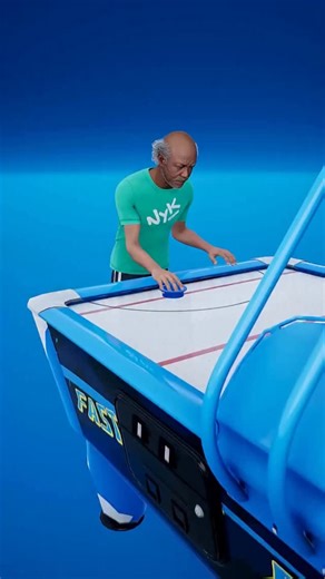 The best trick to win Air hockey game ! #hockey #air #game #tricks #animation #viral #reel #trending | BrainAid8
