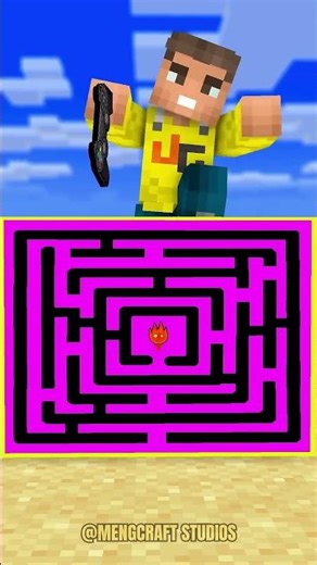 HELP! Herobrine Needs to Solve the Maze Challenge! 🌀 #funnyshorts #shorts