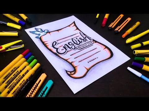 English Project Front Page Design | English Project Cover Page Decoration Ideas | Title Page Art