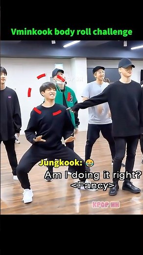 When Vminkook Did the Body Roll Challenge 😳🔥💃 #shorts #vminkook #bts #jungkook